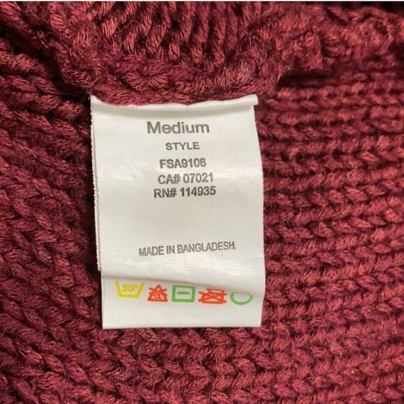 Harper V Neck Burgundy Sweater Size M - Picture 4 of 6